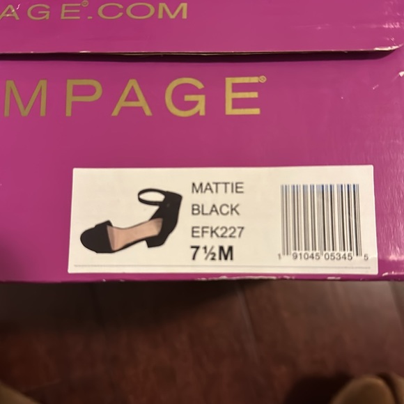 Used Black Ankle Strap heels - Picture 2 of 2